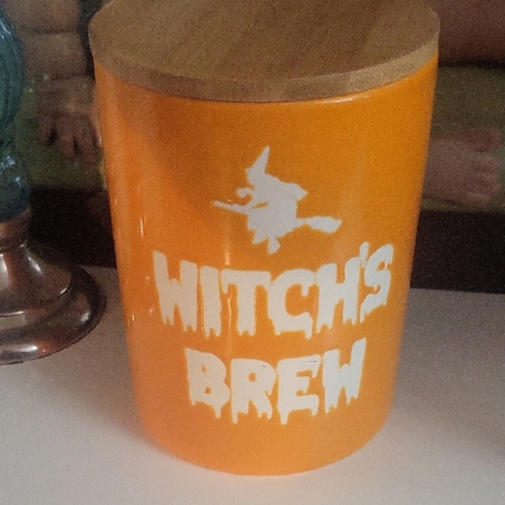 Witch's Brew Orange Storage Jar
